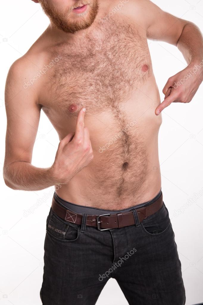 man has problem with hair on chest