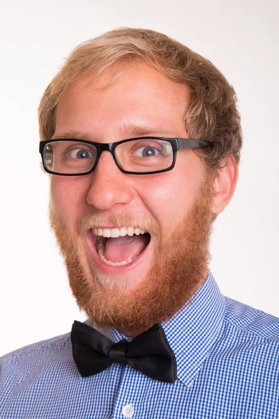 Portrait of happy bearded man — Stock Photo, Image