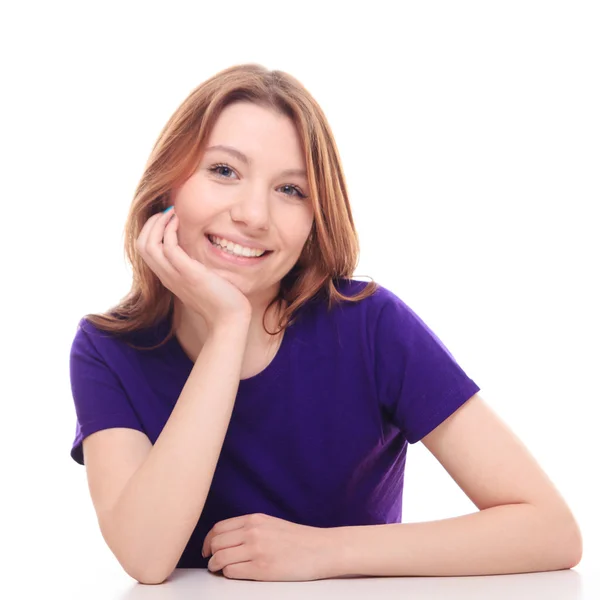 Young girl smiling — Stock Photo, Image