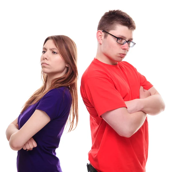 Dos jóvenes discutiendo — Foto de Stock