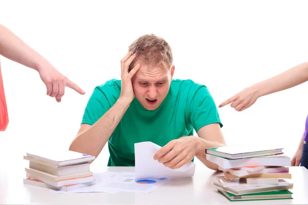 Man has learning problems — Stock Photo, Image
