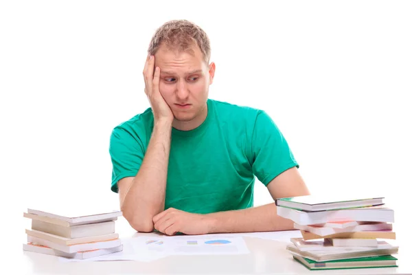 Man has learning problems — Stock Photo, Image