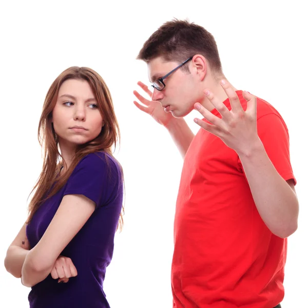 Dos jóvenes discutiendo — Foto de Stock