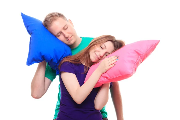 Mann und Frau schlafen — Stockfoto