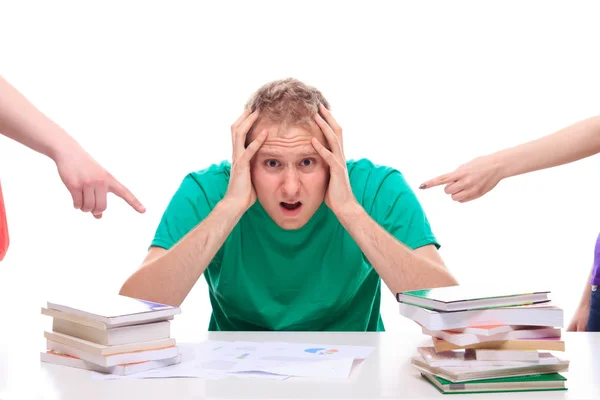 Man has learning problems — Stock Photo, Image