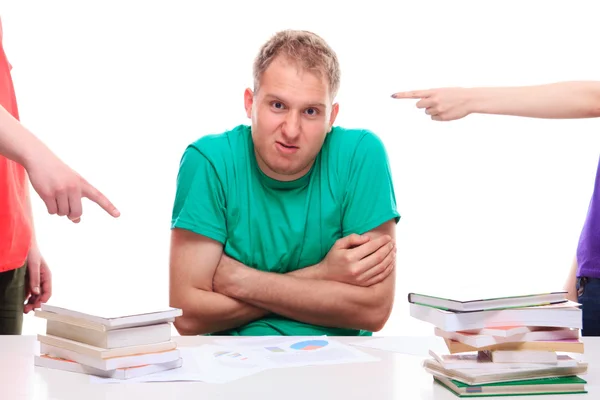 Homem tem problemas de aprendizagem — Fotografia de Stock