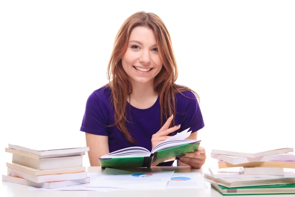 Młoda dziewczyna uśmiechający się studia — Zdjęcie stockowe