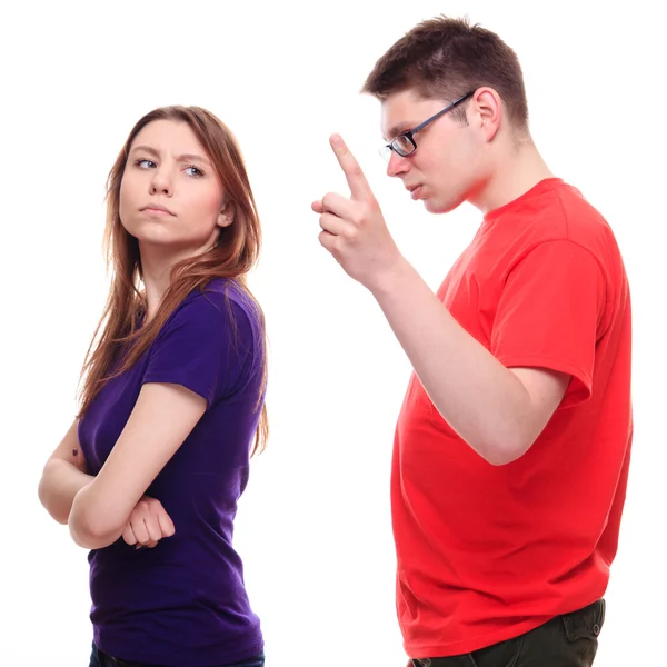 Dos jóvenes discutiendo — Foto de Stock