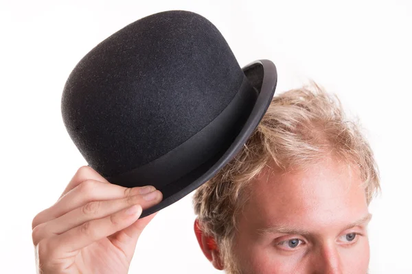 Old-fashioned Victorian bowler hat — Stock Photo, Image