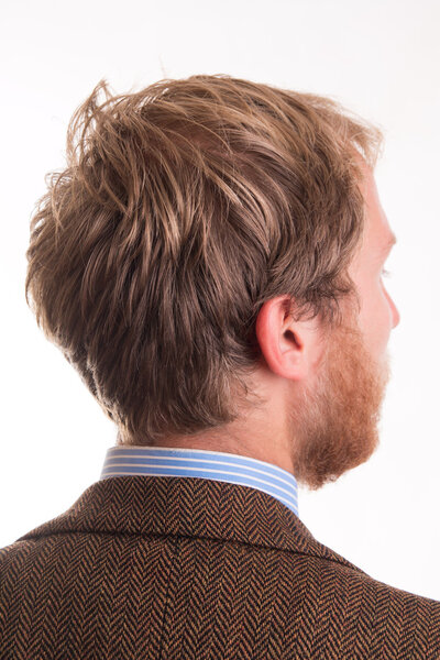 Hair on the back of a man head