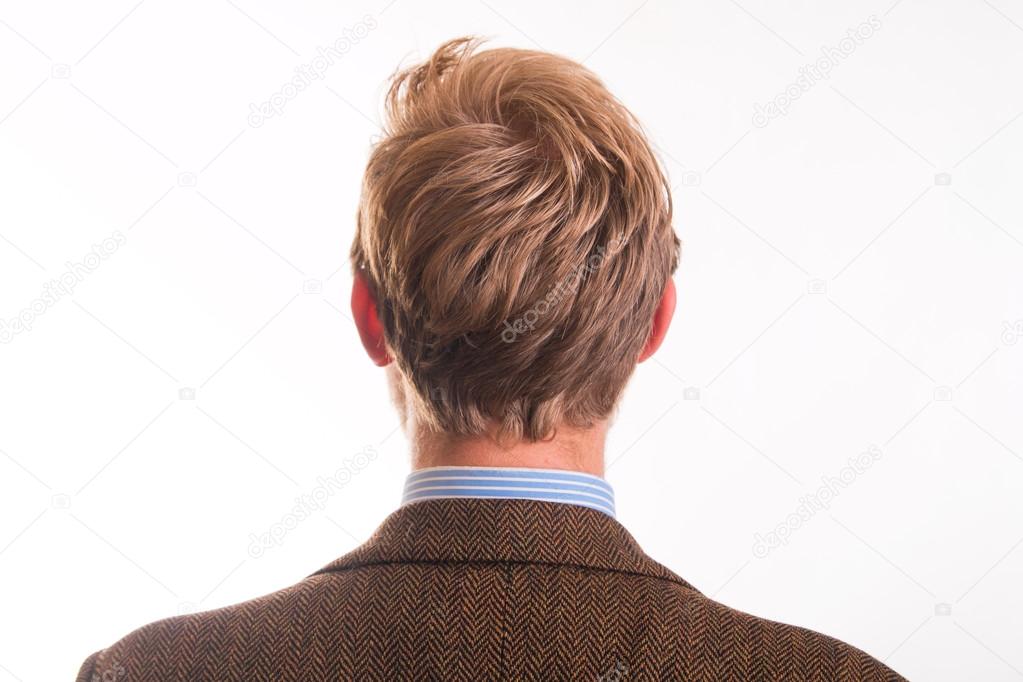 Back of the head and the hair of a young man 