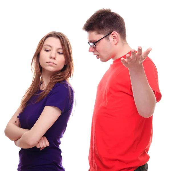 Two young people arguing — Stock Photo, Image