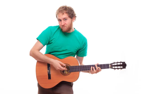 Jovem tocando guitarra — Fotografia de Stock