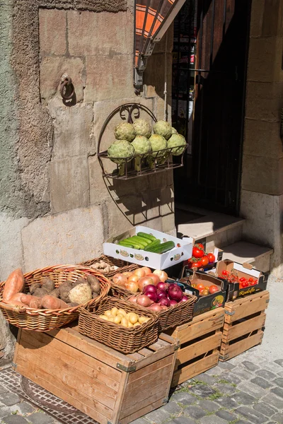 Tienda de verduras del casco antiguo en Ginebra — Foto de Stock