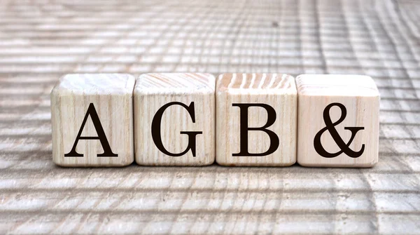 Поняття Слова Acb Cubes Красивому Тлі — стокове фото