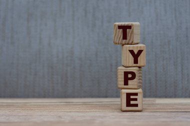 Gri arkaplanda dikey küplere konsept sözcük tipi