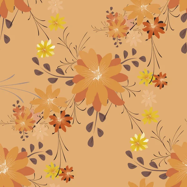 Naadloos Patroon Met Daisy Flowers Heldere Textuur Voor Print Textiel — Stockvector