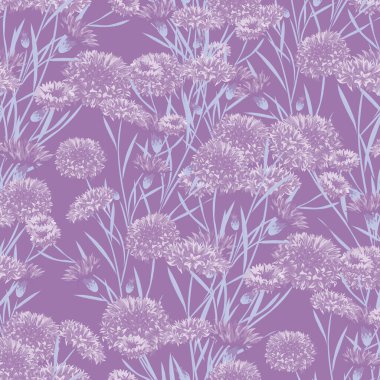 Büyük Çiçekli Çiçek Duvar Kağıdı. Keten Tekstil Perdeleri için Daisy Flowers 'la kusursuz desen. Moda deseni. Vektör Kusursuz Çiçekler. Renkli Uyum.