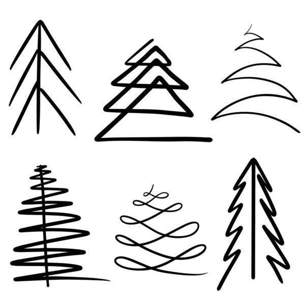 Padrão de árvore de inverno para fundo, post, cartão ou sites —  Vetores de Stock