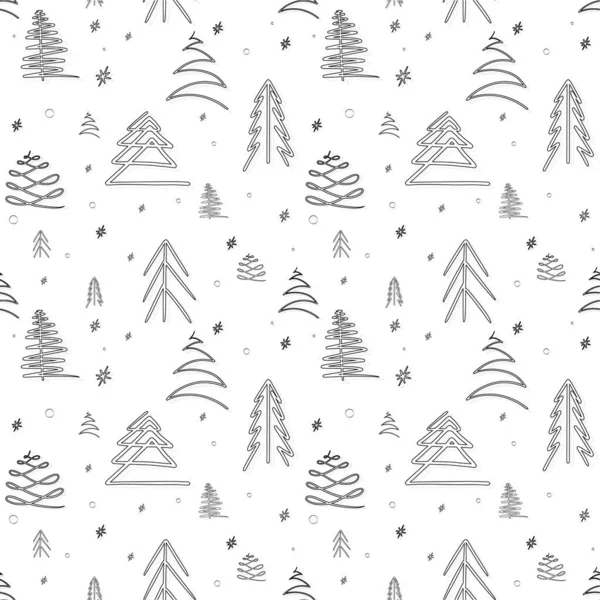 冬の木の背景、ポスト、カードやウェブサイトのパターン — ストックベクタ