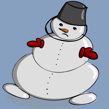 Tasarım, posterler, web siteleri için sevimli kış kardan adamları