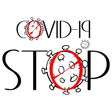 Tasarım için Coronavirus Tıbbi Vektör illüstrasyonunu durdur 