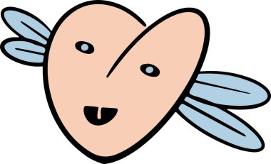 Karalama kalp el çizim vektör illüstrasyon kara sanat 