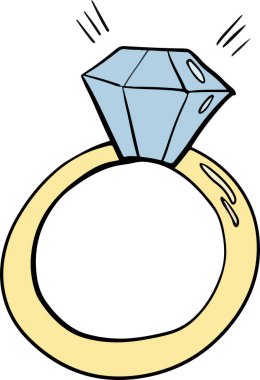 Dekor ya da tasarım için kalbi olan karalama yüzüğü 