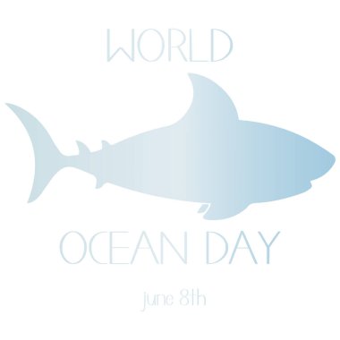 Okyanus günü hayvanı için vektör illüstrasyonu