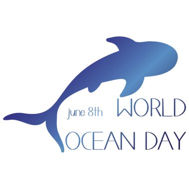 Okyanus günü hayvanı için vektör illüstrasyonu