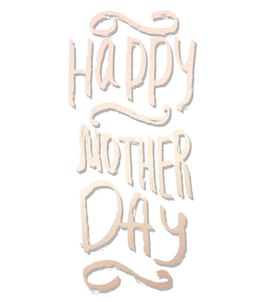 Vettoriale doodle lettering illustrazione migliore mamma madri giorno — Vettoriale Stock