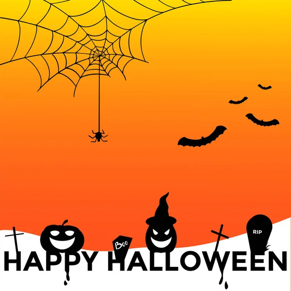 Šťastný Halloween ilustrace pro pohlednice nebo design — Stockový vektor