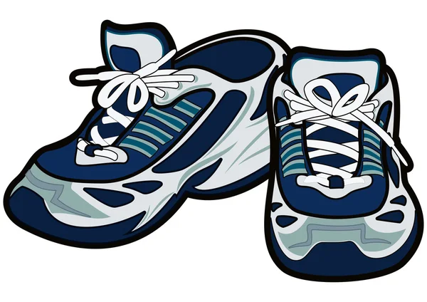 Mavi spor ayakkabı — Stok Vektör