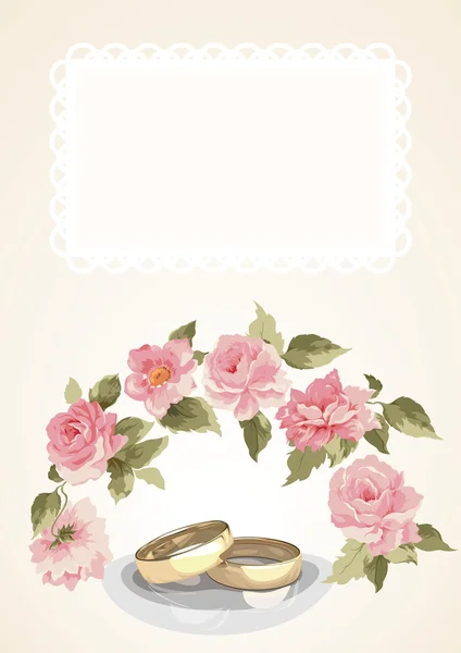 Anillos de boda. — Vector de stock