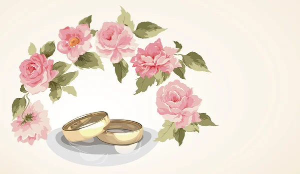 Свадебные кольца. — стоковый вектор
