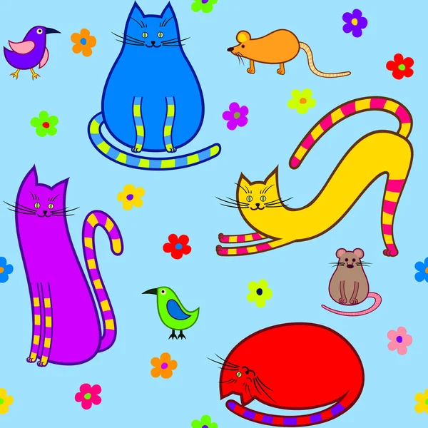 Kedi, fare ve kuşlar.