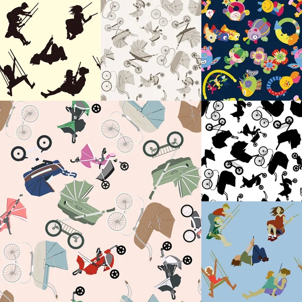 Çocuk arka planlar kümesi.