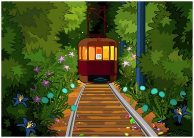 Sihirli orman tramvay.
