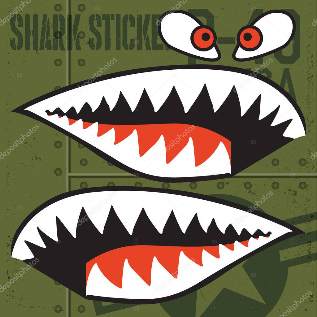 picture Shark Mouth Plane Vector flying tigers warhawk usa shark mouth