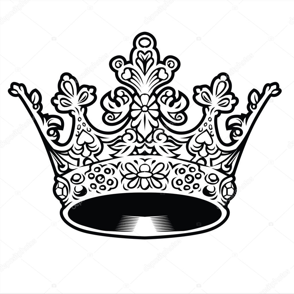 Crown King and Queen Drawing Crown Royal Princess Vector illustrator