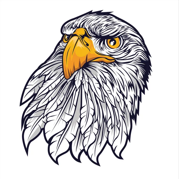 Eagle Drawing Animal Logo Usa Amérique Illusion Vectorielle — Image vectorielle