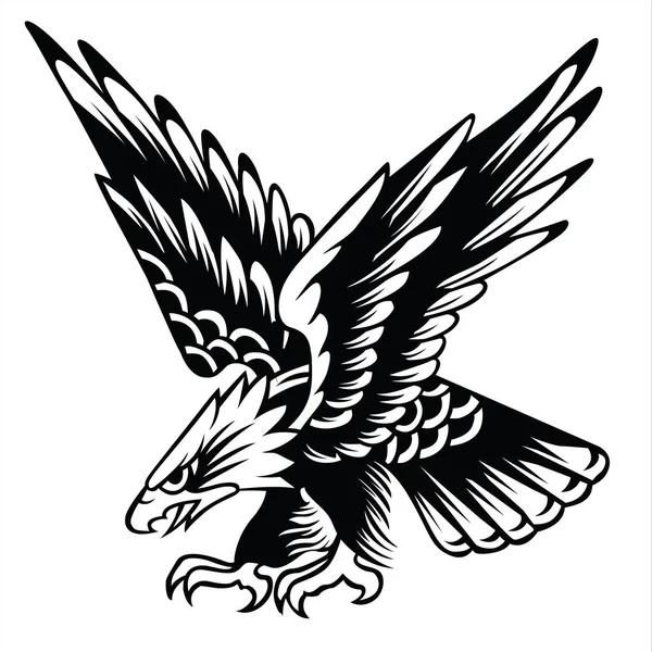 Rysunek Orzeł Logo Zwierząt Usa Ameryka Wektor Ilustracji — Wektor stockowy