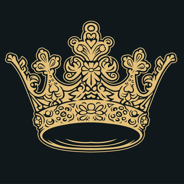 Rei Coroa Rainha Desenho Coroa Real Princesa Vetor Ilustrador — Vetor de Stock