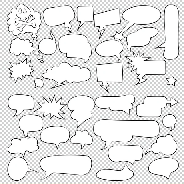 Comic Bubble Speech Luftballons Rede Cartoon Vector Illustration — Stockvektor