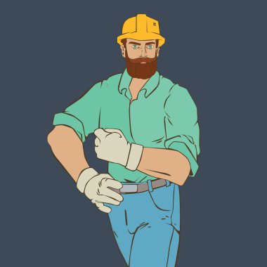 Adam Oluşturucusu Hipster vektör çizim sanatı