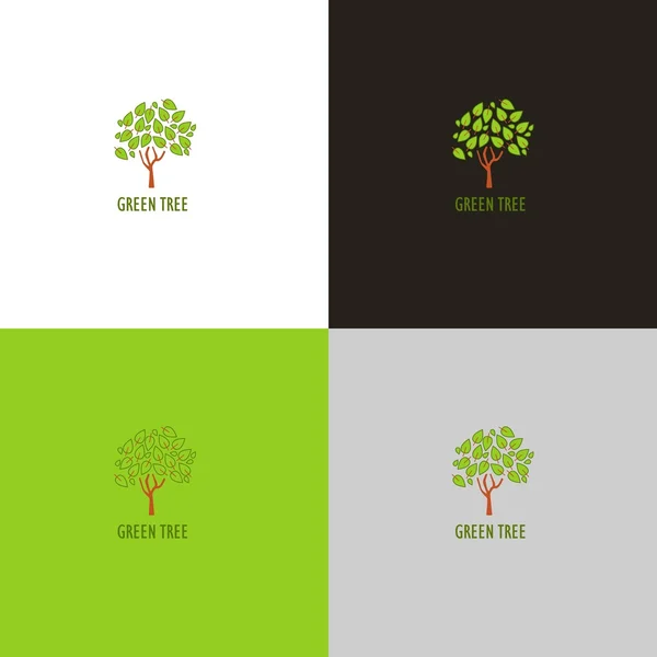 Orman logo veya vektör ağacında simgesiyle