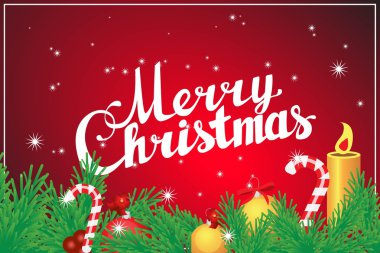 Neşeli Noel el yazı Amazing yatay kartpostal