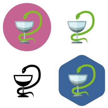 Pharmacie işareti yılan Kupası simgesi