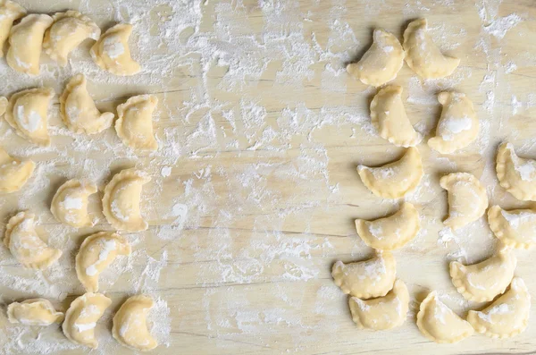 Pierogy bir rustik ahşap tablo