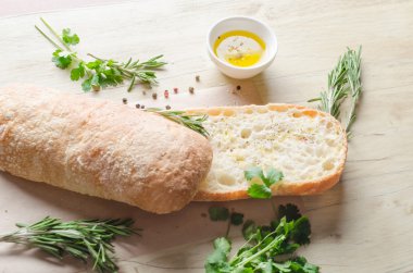 Dilimlenmiş ekmek ciabatta